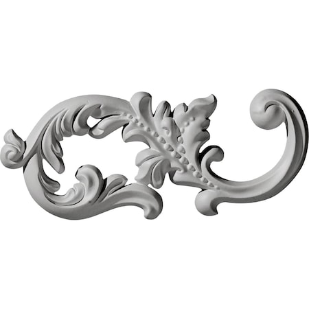 Ekena Millwork 8"W x 3 1/8"H x 1/2"P Chateau Onlay, Left ONL08X03X01CH-L